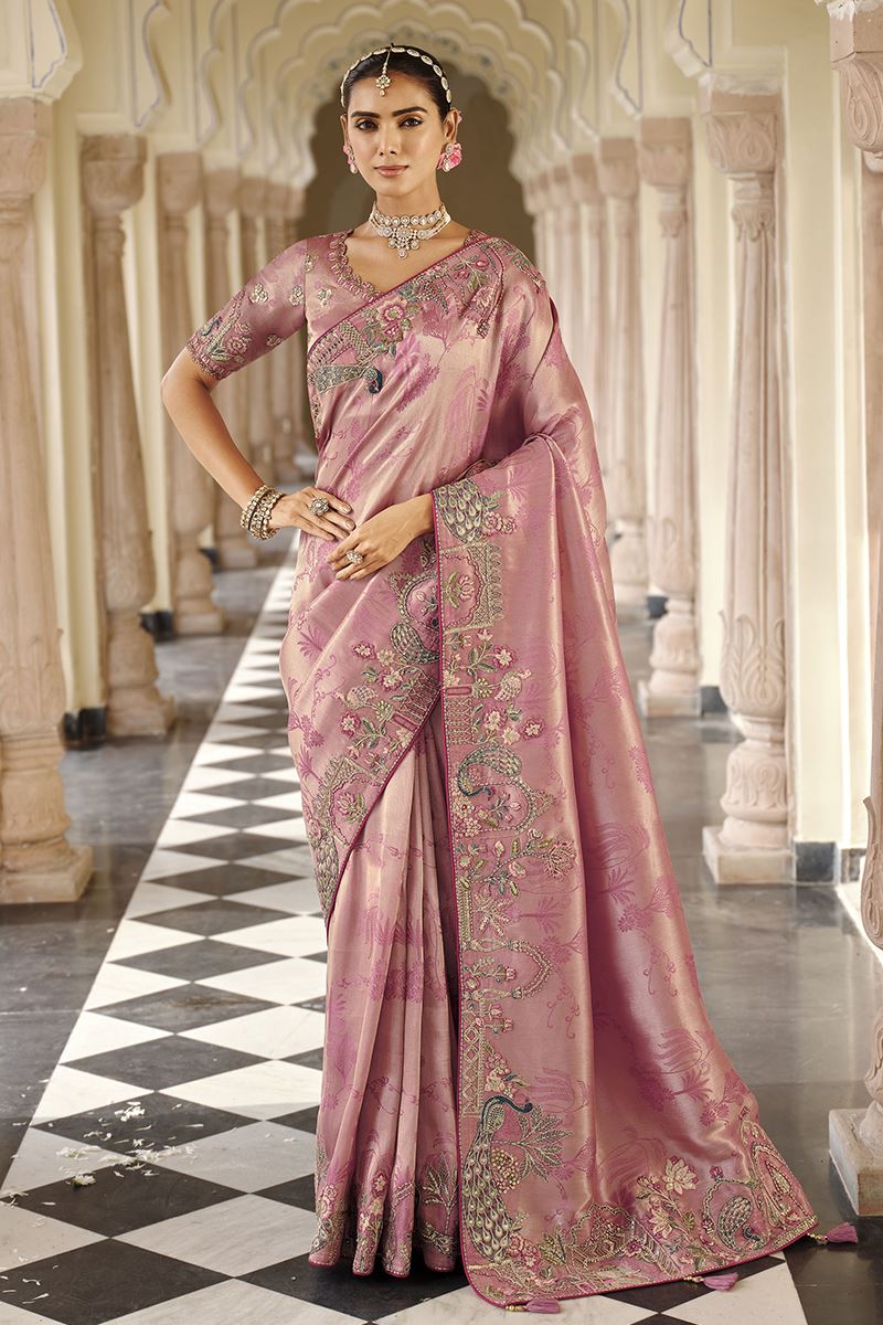 Exquisite Pure Viscose Jacquard Silk Designer Saree for Engagement, Wedding, and Reception