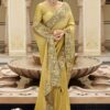 Charming Pure Viscose Jacquard Silk Designer Saree for Haldi, Engagement, and Reception