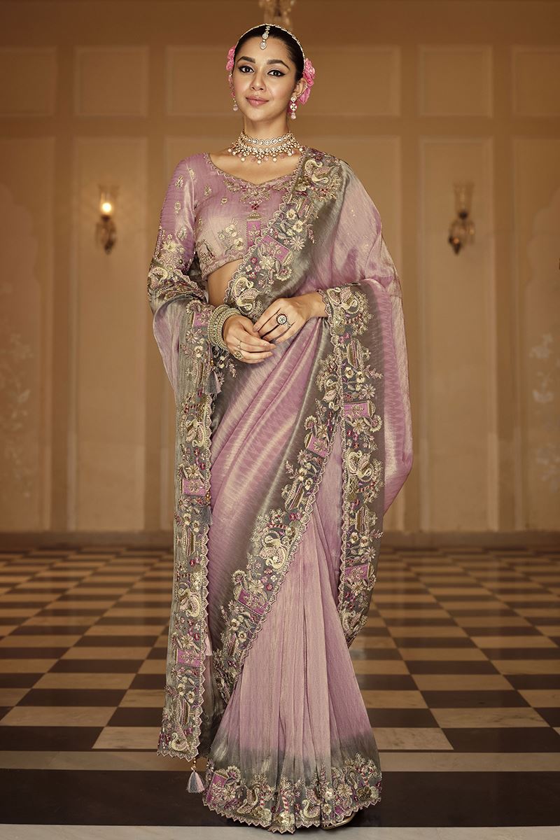 Exuberant Pure Viscose Jacquard Silk Designer Saree for Engagement and Reception