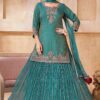 Alluring Net Designer Sharara Suit for Engagement, Wedding, and Reception