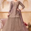 Astounding Net Designer Sharara Suit for Engagement, Wedding, and Reception