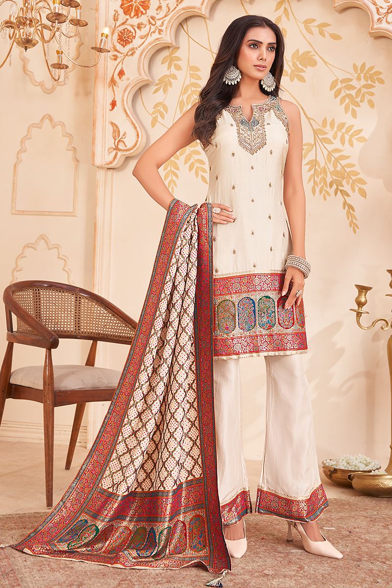 Gorgeous Designer Palazzo Suit for Engagement, Sangeet, and Parties