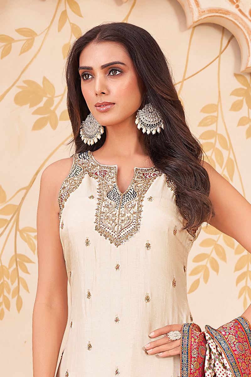 Gorgeous Designer Palazzo Suit for Engagement, Sangeet, and Parties