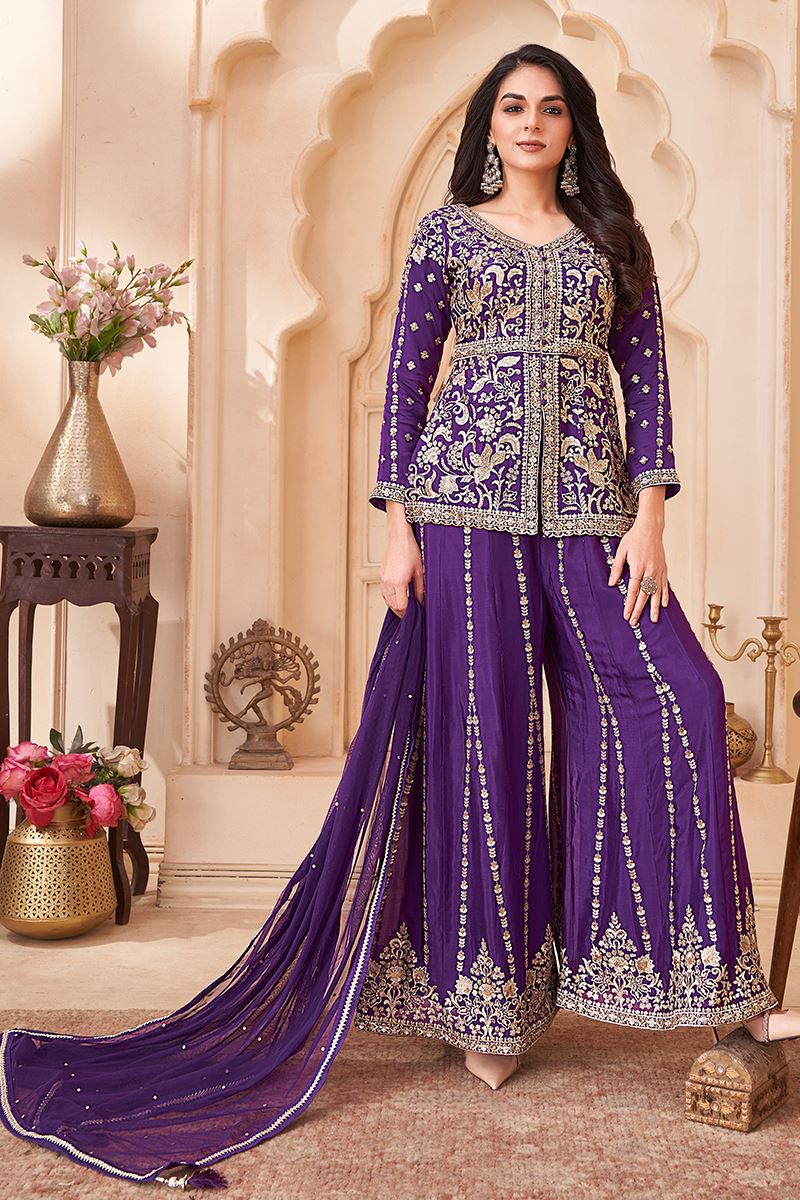 Trendy Designer Palazzo Suit for Wedding and Reception