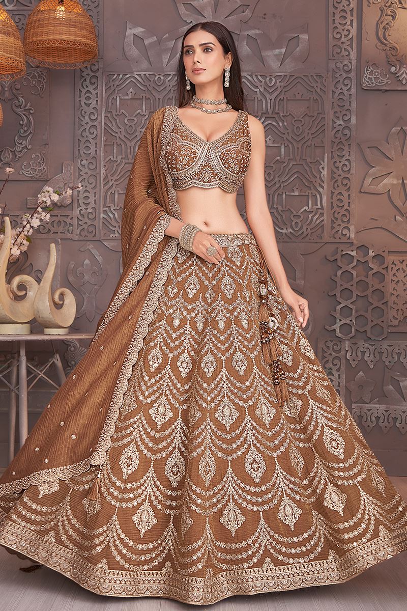 Amazing Silk Designer Indo-Western Lehenga Choli for Wedding and Reception