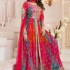 Flawless Dola Silk Designer Anarkali Suit for Reception, Sangeet, and Parties