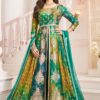 Exquisite Dola Silk Designer Anarkali Suit for Reception, Sangeet, and Parties