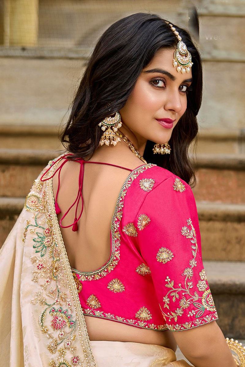 Mesmerizing Viscose Satin Tissue Designer Saree for Engagement, Wedding, and Reception