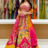 Exuberant Dola Silk Designer Indo-Western Lehenga Choli for Engagement and Reception