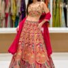 Attractive Dola Silk Designer Indo-Western Lehenga Choli for Wedding and Reception