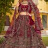 Ethnic Premium Velvet Designer Bridal Lehenga Choli for Wedding