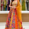 Heavenly Dola Silk Designer Indo-Western Lehenga Choli for Wedding, Reception, and Sangeet