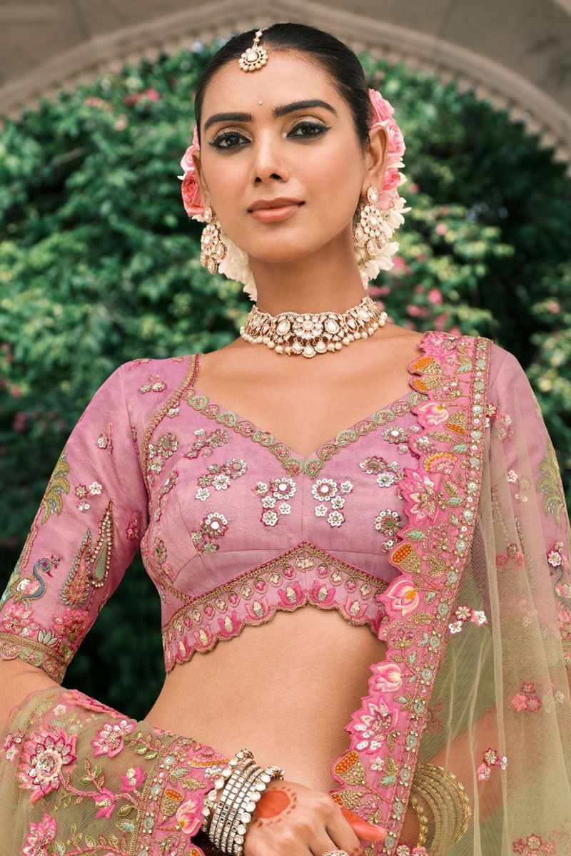 Surreal Silk Designer Bridal Lehenga Choli for Engagement, Wedding and Reception