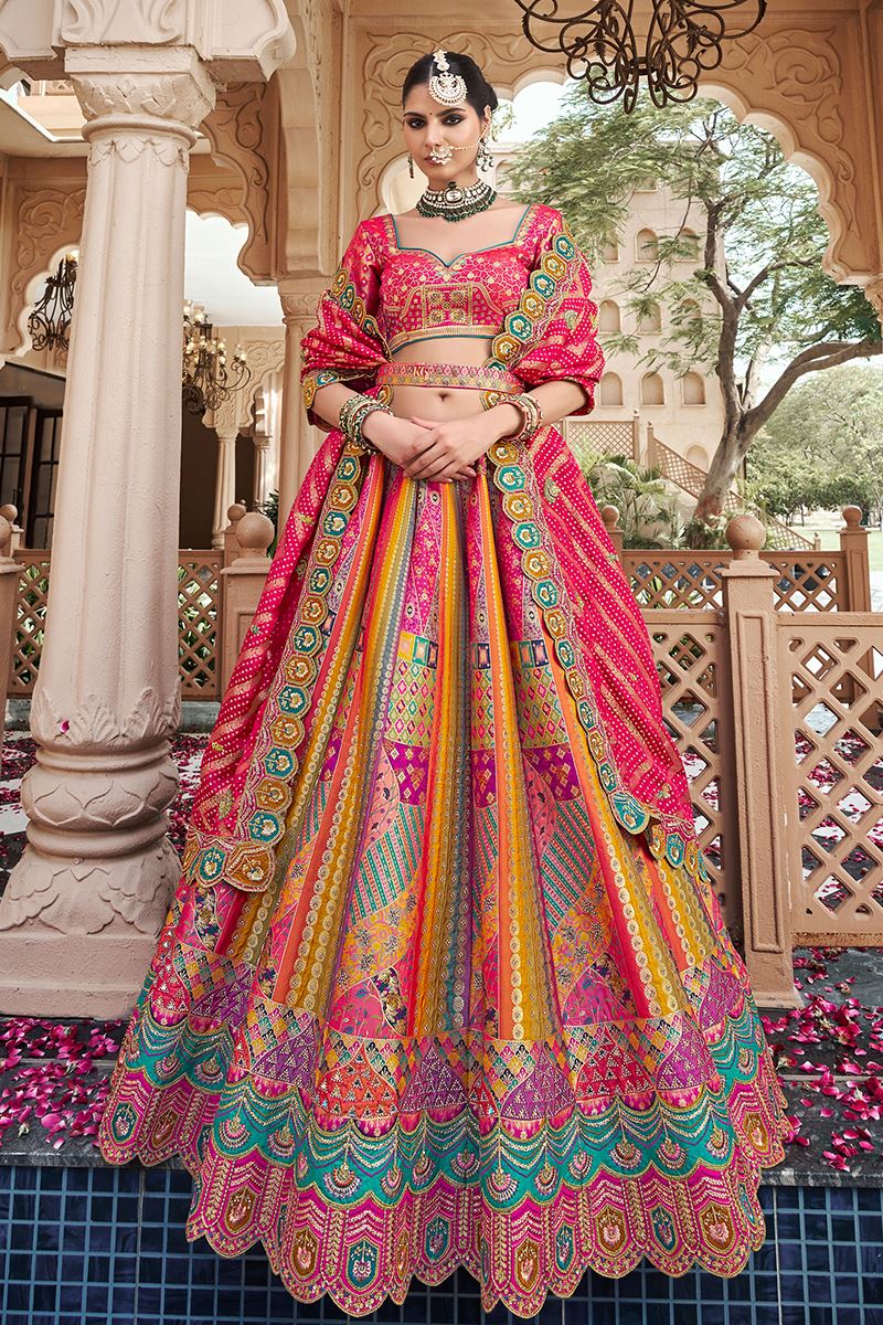Artistic Premium Banarasi Silk Designer Bridal Lehenga Choli for Wedding and Reception