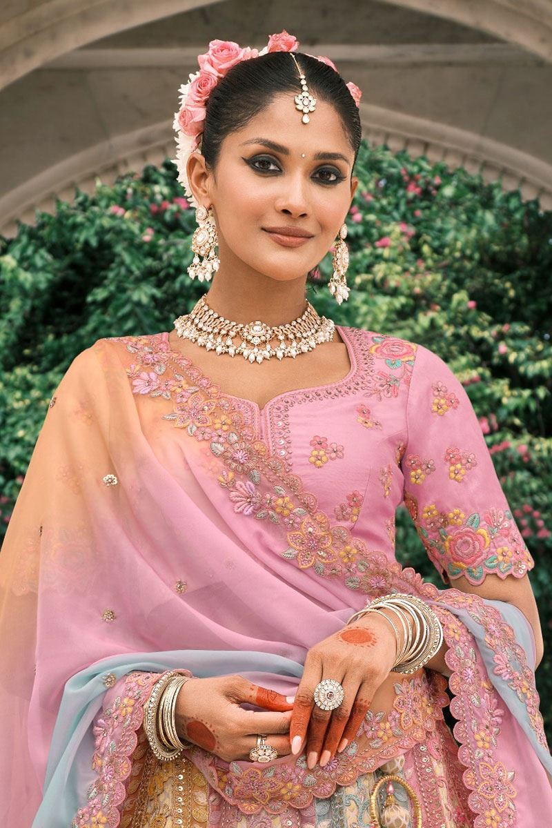 Lovely Silk Designer Bridal Lehenga Choli for Wedding and Reception