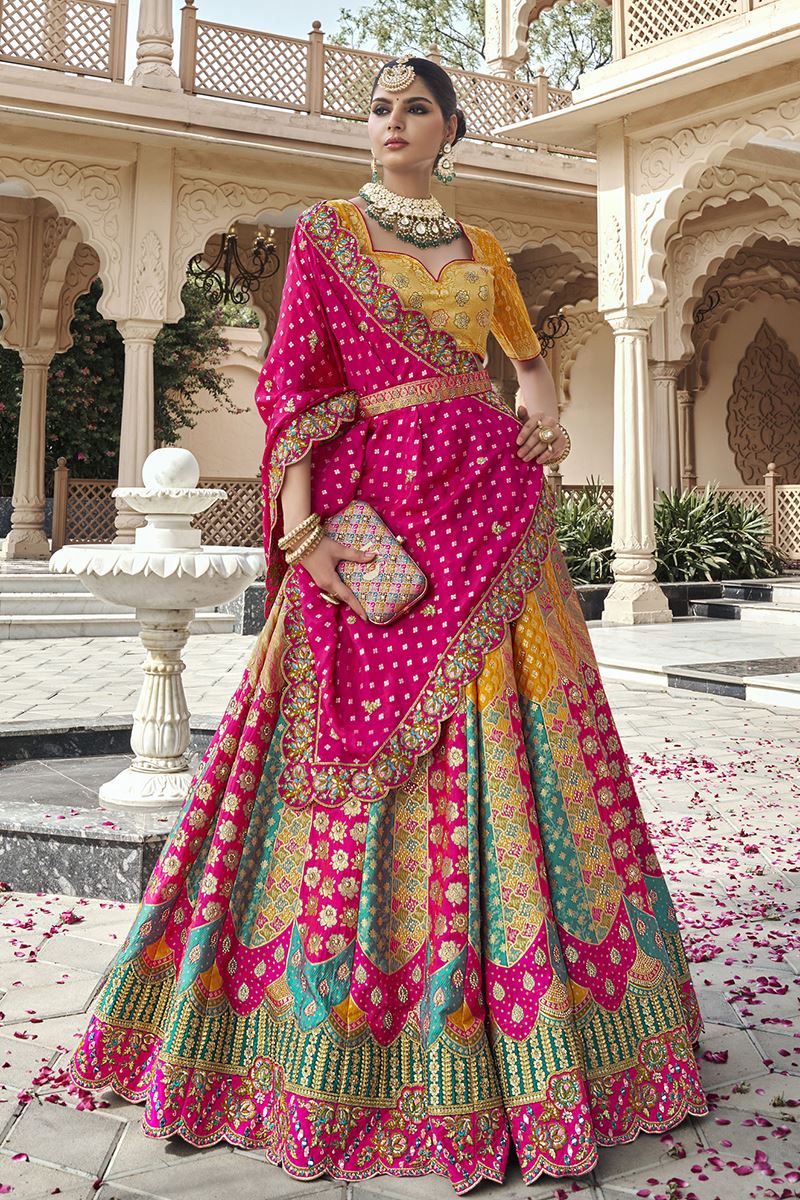 Attractive Premium Banarasi Silk Designer Bridal Lehenga Choli for Wedding and Reception