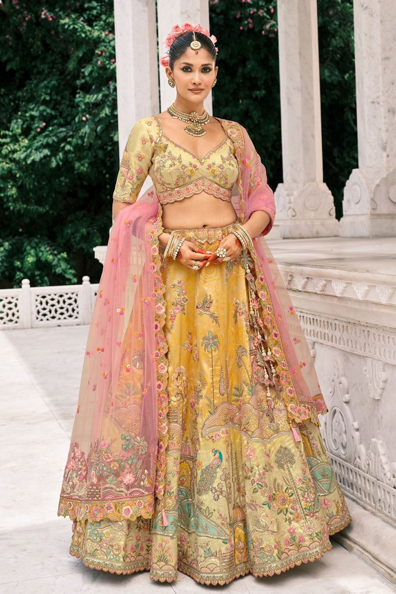 Appealing Silk Designer Bridal Lehenga Choli for Wedding and Reception