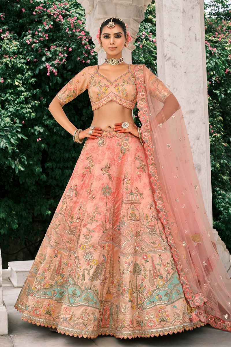 Flawless Silk Designer Bridal Lehenga Choli for Wedding and Reception