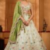 Smashing Tissue Designer Indo-Western Lehenga Choli for Engagement and Reception