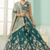 Marvelous Silk Designer Indo-Western Lehenga Choli for Wedding, Mehendi, and Reception