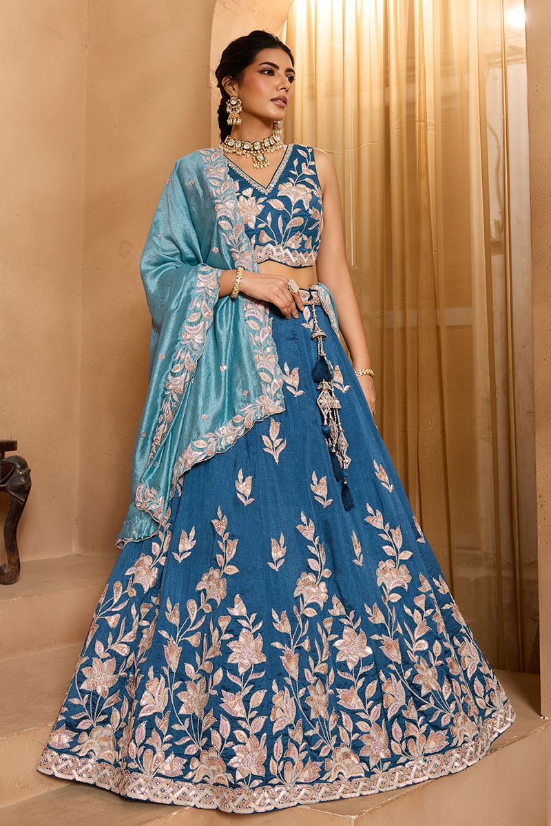 Trendy Silk Designer Indo-Western Lehenga Choli for Wedding and Reception