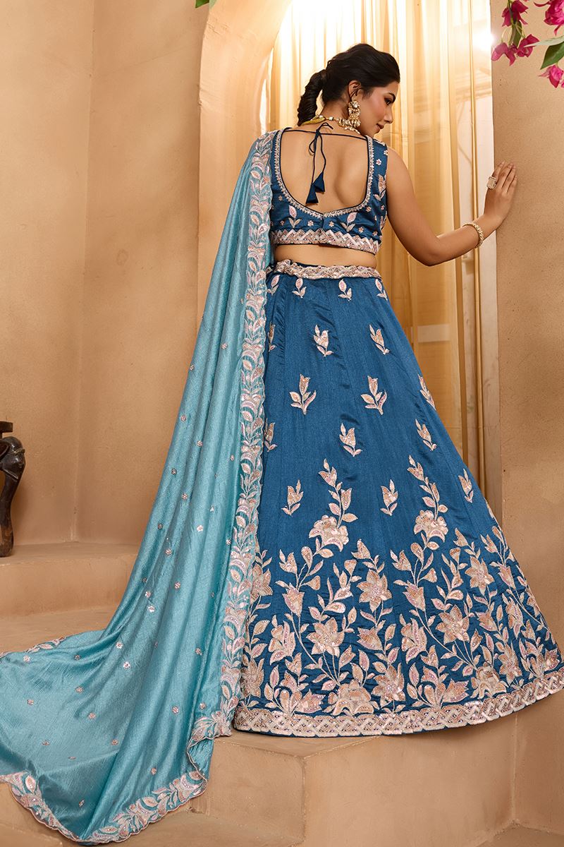 Trendy Silk Designer Indo-Western Lehenga Choli for Wedding and Reception