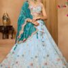 Splendid Tissue Designer Indo-Western Lehenga Choli for Engagement and Reception