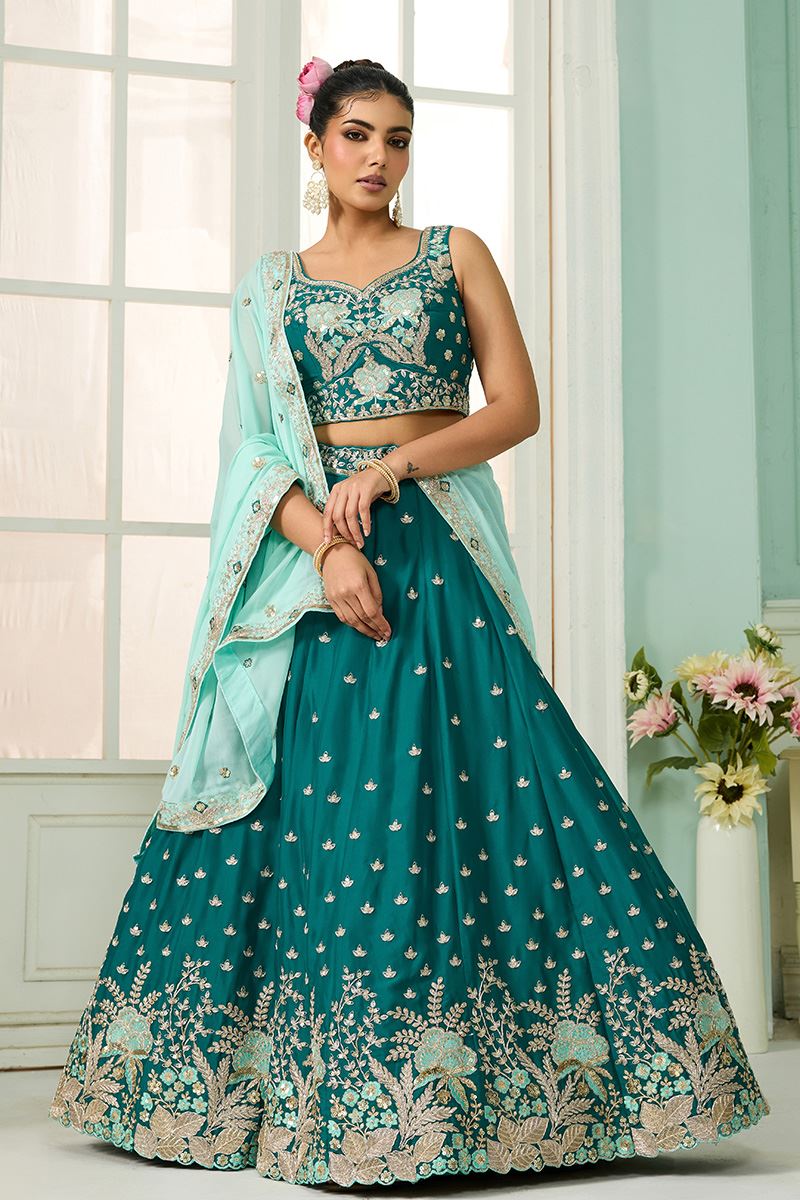 Astounding Georgette Designer Indo-Western Lehenga Choli for Mehendi, Wedding, and Reception