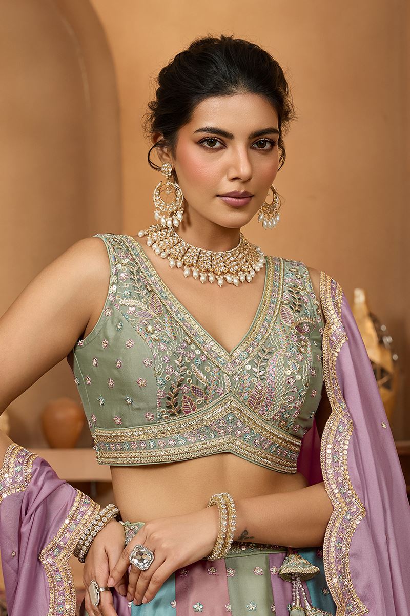 Heavenly Georgette Designer Indo-Western Lehenga Choli for Wedding and Reception