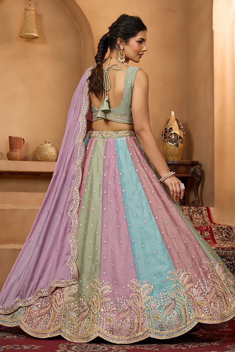 Heavenly Georgette Designer Indo-Western Lehenga Choli for Wedding and Reception