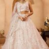 Artistic Net Designer Indo-Western Lehenga Choli for Engagement and Reception