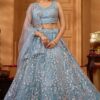 Beautiful Net Designer Indo-Western Lehenga Choli for Engagement and Reception