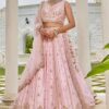 Striking Silk Designer Indo-Western Lehenga Choli for Engagement and Reception