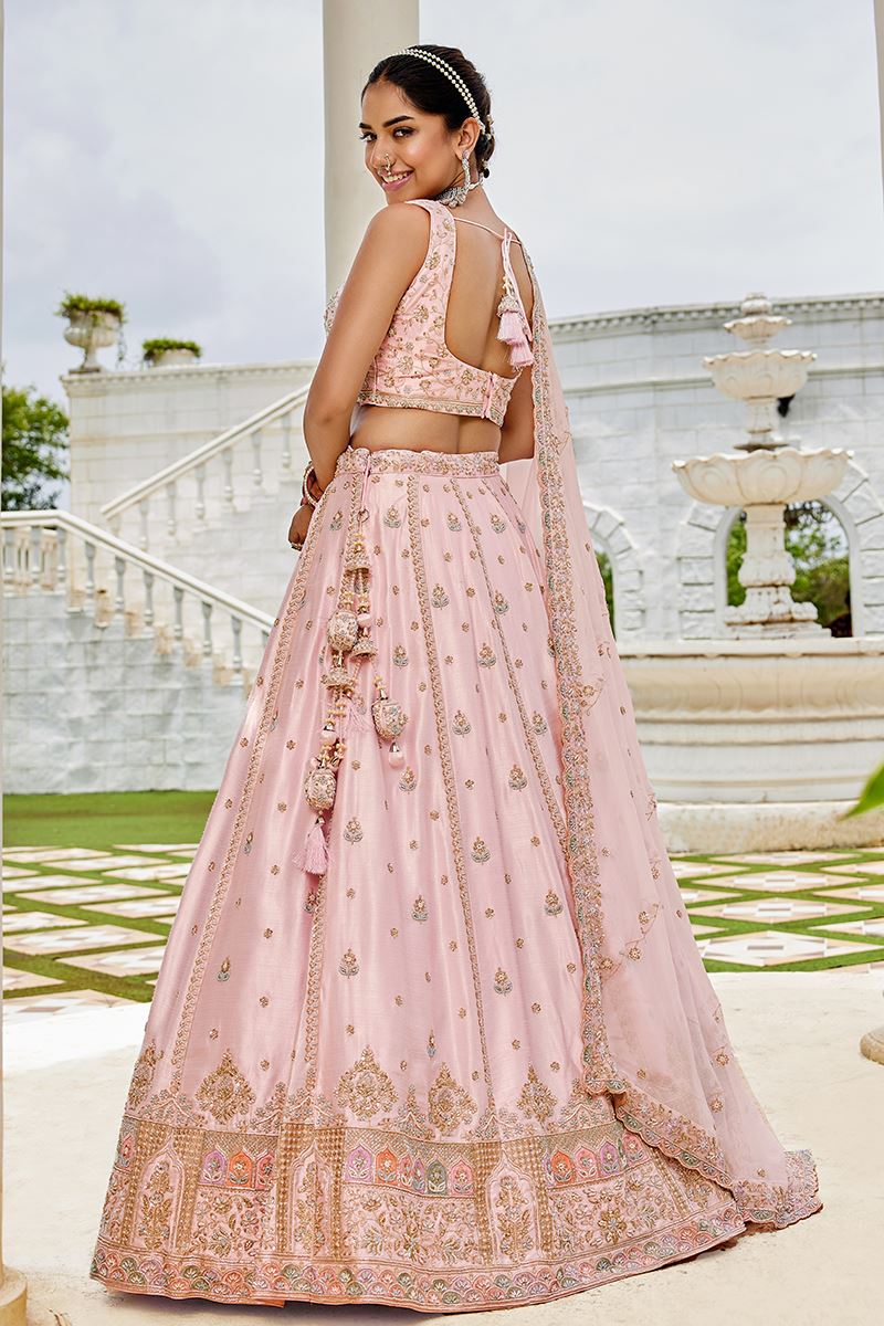 Striking Silk Designer Indo-Western Lehenga Choli for Engagement and Reception