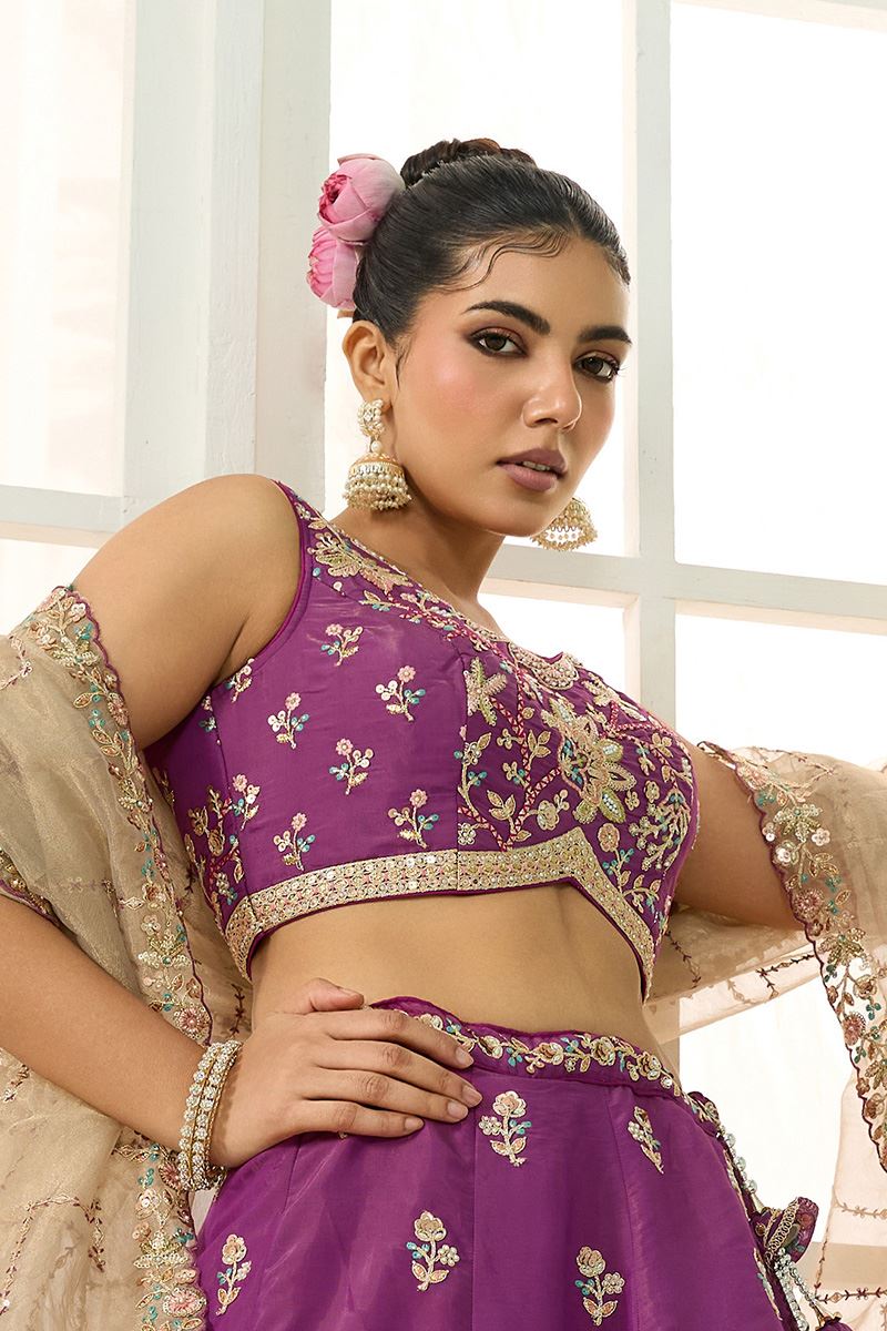 Flamboyant Georgette Designer Indo-Western Lehenga Choli for Engagement and Reception