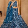 Attractive Net Designer Indo-Western Lehenga Choli for Engagement and Reception