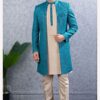 Majestic Gold Designer Men’s Indo-Western Sets for Engagement and Reception