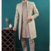 Spectacular Light Antique Designer Men’s Indo-Western Sets for Engagement and Reception