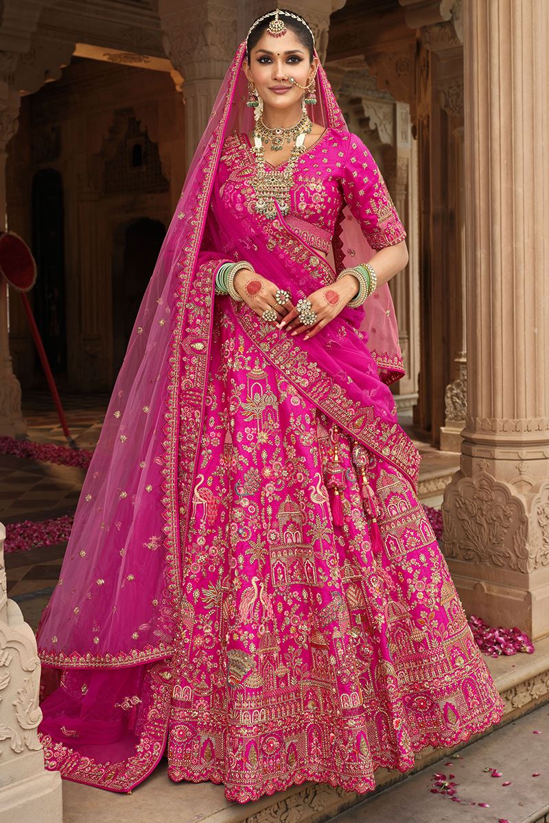 Ethnic Heavy Pure Silk Designer Bridal Lehenga Choli for Wedding