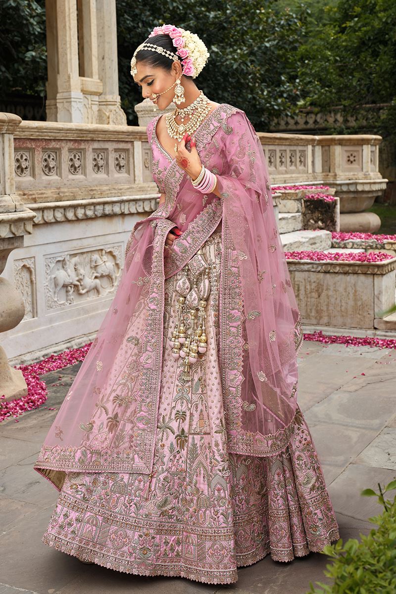 Fascinating Heavy Pure Silk Designer Bridal Lehenga Choli for Wedding and Reception