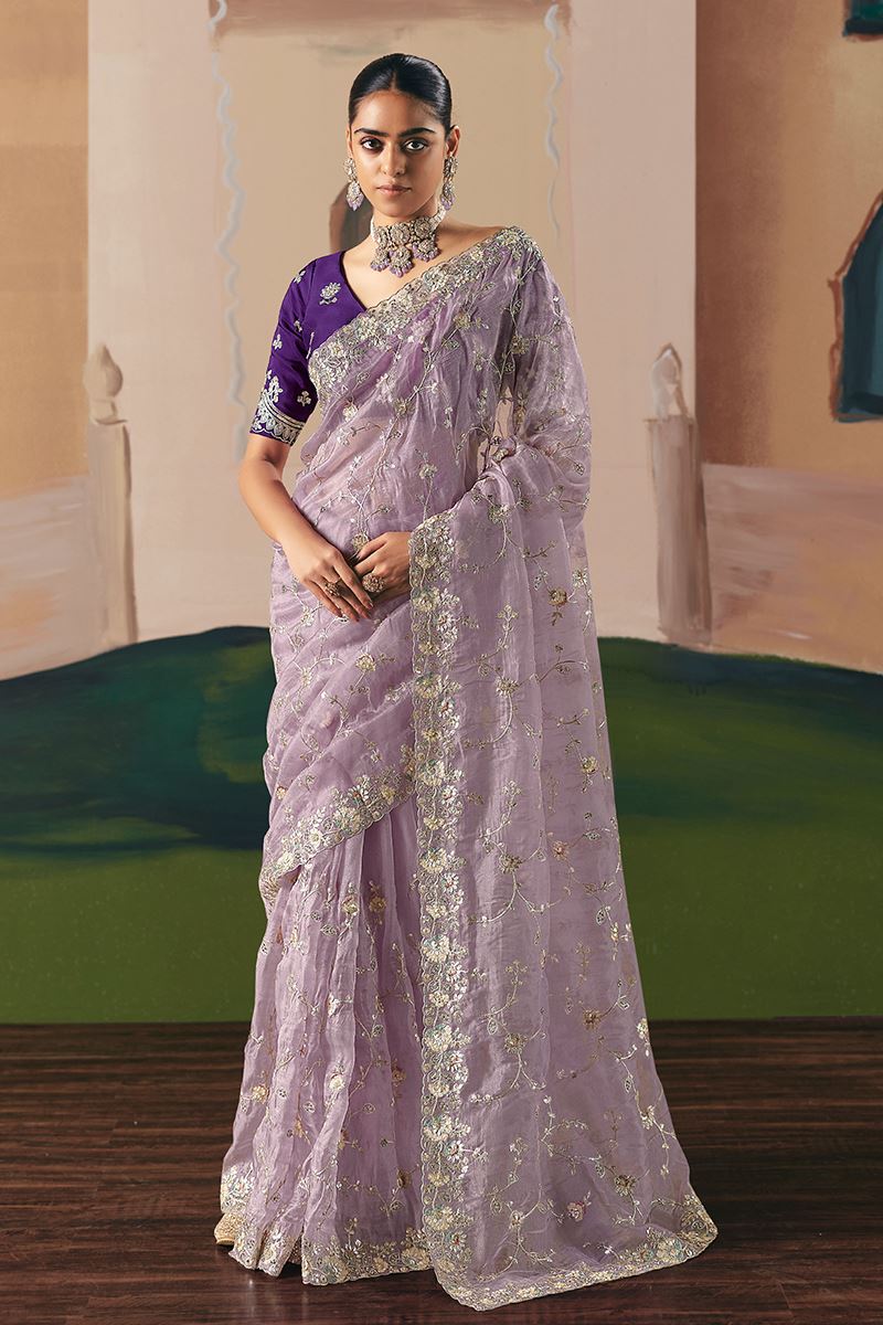 Amazing Premium Fancy Silk Designer Saree for Engagement, Sangeet, and Parties