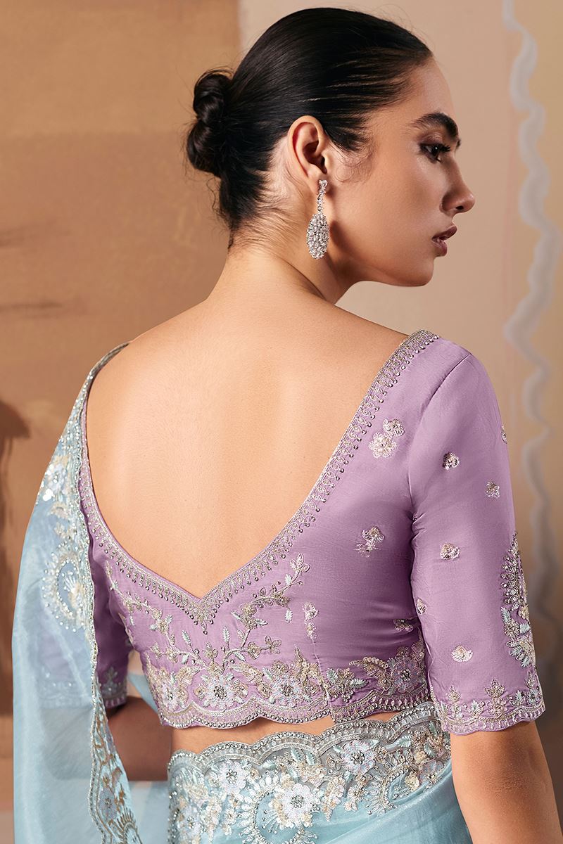 Enticing Premium Fancy Silk Designer Saree for Engagement, Sangeet, and Parties