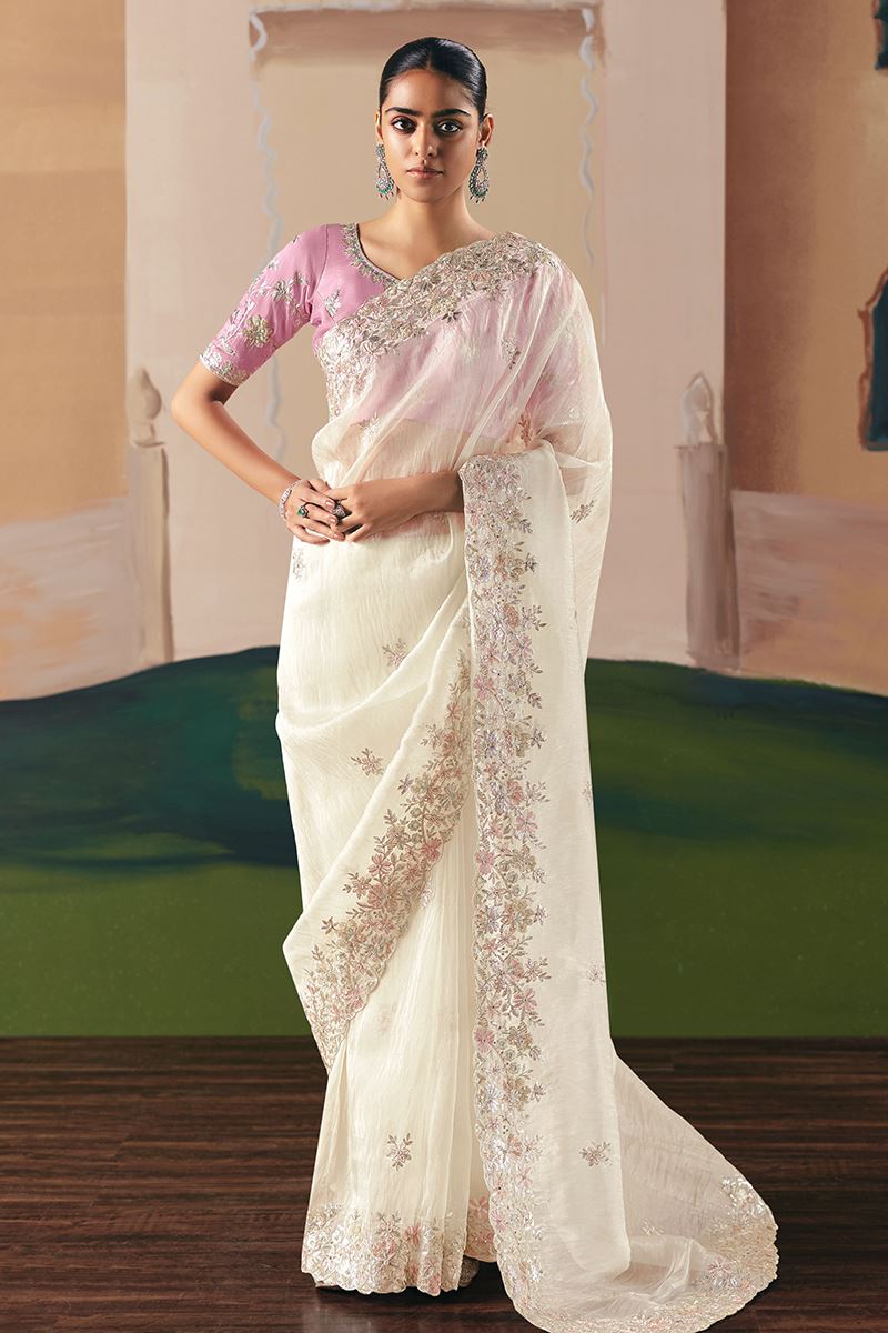 Royal Premium Fancy Silk Designer Saree for Engagement, Sangeet, and Parties