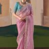 Delightful Premium Fancy Silk Designer Saree for Engagement, Sangeet, and Parties