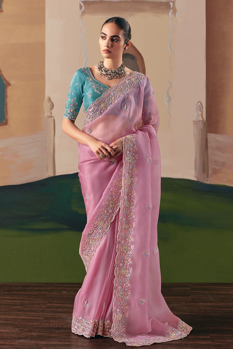 Delightful Premium Fancy Silk Designer Saree for Engagement, Sangeet, and Parties