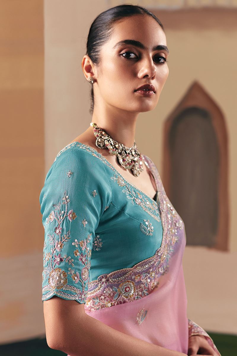 Delightful Premium Fancy Silk Designer Saree for Engagement, Sangeet, and Parties