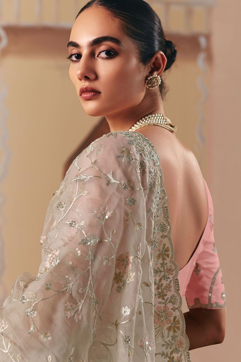 Aesthetic Premium Fancy Silk Designer Saree for Engagement, Sangeet, and Parties