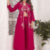 Spectacular Rani Pink Designer Palazzo Suit for Reception, Sangeet, and Parties