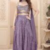 Creative Lavender Designer Palazzo Suit for Engagement and Reception