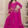 Fashionable Pink Designer Palazzo Suit for Wedding and Reception